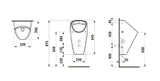 LAUFEN Laufen Caprino Plus Urinal spülrandlos ohne Steuerung, weiß   – H8410610000001