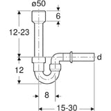 GEBERIT GE Fertigablauf Ausgussbecken d40mm, weiss, PP   – 152.607.11.1