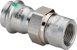 VIEGA Viega Verschraubung mit SC Sanpress Inox 2362 in 42mm x Rp1 1/2 Edelstahl   – 437 558