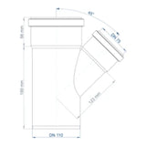 POLOPLAST PO Abzweig POLO-KAL NG DN 110/75/45Grad   – 02227