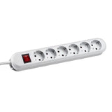 BACHMANN SMART Tischsteckdose 6-fach weiß 3,0m Zuleitung 1xSchalter  – 381.251K