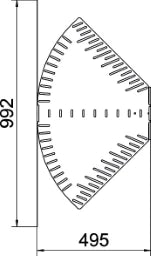OBO Bogen, winkelverstellbar horizontal 60x5 00 Stahl bandverzinkt  – 6037110