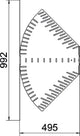 OBO Bogen, winkelverstellbar horizontal 60x5 00 Stahl bandverzinkt  – 6037110