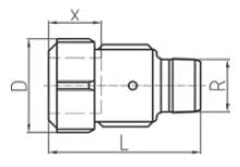 FISCHER GEORG FITTINGS Primofit Übergangsstück mit AG, 3/4" für Stahlrohre, schwarz   – 775207052