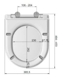 MKW MKW Dario FL WC-Sitz mit Deckel mit Metallscharnier, weiß  – AE00-0A01