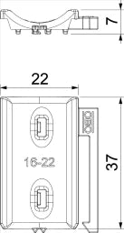 OBO Universal-Gegenwanne kombinierbar zur Do ppelwanne 16-22mm Polypropylen lichtgrau  – 1198022