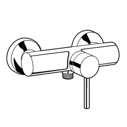 KLUDI Kludi Bozz EH-Mischer-Brausearmatur DN15, chrom  – 388310576