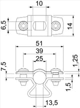 OBO Abstandschelle mit Langloch 20-25mm Stah l galvanisch verzinkt  – 1362768