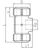 FISCHER GEORG FITTINGS Primofit T-Stück mit IG 1/2" verzinkt   – 775312051