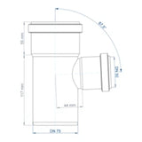 POLOPLAST PO Abzweig POLO-KAL NG DN 75/50/87Grad   – 02220