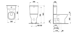 LAUFEN LF Lua St.WC-Kombi TS var 82408.1 spülrandlos, weiß  – H8240810000001