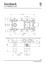 HERZBACH Herzbach Logic Plus Wand-WT Universal-Einbaukörper chrom   – 11.740000.1.09