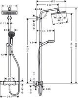 HANSGROHE HG Crometta E 240 1jet Showerpipe, chrom  – 27271000