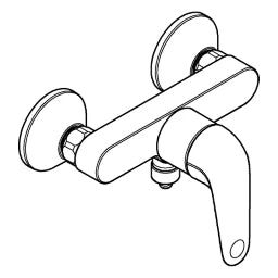GROHE Grohe Euroeco EH-Brausebatterie Wandmontage eigensicher chrom  – 32 740 001