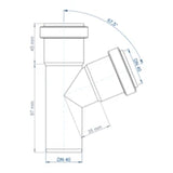 POLOPLAST PO Abzweig POLO-KAL NG DN 40/40/67Grad   – 02207