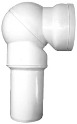 HUTTERER & LECHNER HL209.WE WC-Anschl.bogen DN90 m. Drehgelenk, weiß   – HL209.WE