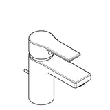 KLUDI Kludi Zenta SL WT-Einhandmischer Ablaufgarnitur 75mm   – 482600565