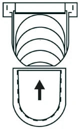 AET Stirnwand geschlossen f.Top 100/Maxi 100 aus PE / Blech, H=185-260mm  – 7001130