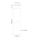 POLOPLAST PO Steckmuffenrohr POLO-KAL NG DN 110/3000   – 02046