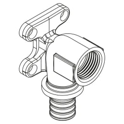 REHAU REHAU Wandwinkel RAUTITAN RX+ 20 - Rp 1/2 mit quadrat. Wandscheibe   – 14563691001