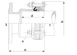 FISCHER GEORG Multi Joint Rohrverb -Fl./Kuppl.Schrb.A2 pulverb.Fig.3057 PN10/16 DN150 AD154-192  – 709355620