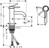 HANSGROHE HG Tecturis S WTM 80 CoolStart ohne Ablaufgarnitur chrom  – 73301000