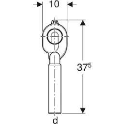 GEBERIT GE Urinal-Absaugsiphon mit senkrechtem Abgang fuer Caprino 152947   – 152.947.11.1