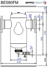 EDER SPIROTECH SpiroTrap Magnet DN80 mit Flansch (PN16), 10bar/110 C   – 2100026