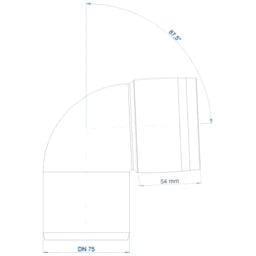POLOPLAST PO Bogen POLO-KAL 3S DN 75/87Grad  – 102525