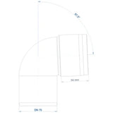 POLOPLAST PO Bogen POLO-KAL 3S DN 75/87Grad  – 102525