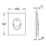 GROHE Grohe-Dal Skate Air Abdeckplatte 2-Mengen Technik alpinweiß   – 38 505 SH0