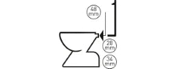 SCHMIDT Stedo Unitasmanschetten, D =48, 28-30 Rohr  – 100007