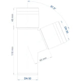 POLOPLAST PO Abzweig POLO-KAL 3S DN 50/50/67Grad  – 102507