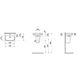 LAUFEN Laufen Lua Handwaschbecken 81508.4 1HL, mÜL, weiß  – H8150840001041
