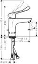 HANSGROHE HG Focus Care 100 Waschtischmischer chrom  – 31911000