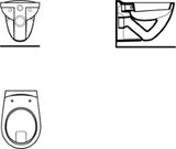 IDEAL-STANDARD Id.St. Eurovit Wand-Flachspülklosett weiß  – V340301