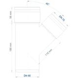 POLOPLAST PO Abzweig POLO-KAL 3S DN 90/75/45Grad  – 102605