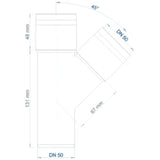 POLOPLAST PO Abzweig POLO-KAL XS DN 50/50/45Grad  – 102215