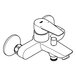 GROHE Grohe EH-Wannenbatterie BauEdge 23604_1 Wandmontage eigensicher chrom   – 23 604 001