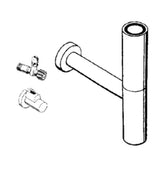 HANSGROHE HG Sifon Flowstar komplett chrom mit zwei Eckventilen und Schubern   – 52120000