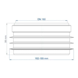 POLOPLAST PO Übergang von Spitzende auf Muffe anderer Werkst.POLO-KAL DN 160/182-189mm   – 02864