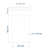 POLOPLAST PO Steckmuffenrohr POLO-KAL NG DN 160/250   – 02061