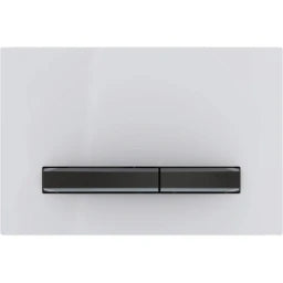 GEBERIT GE Betaetigungspl. Sigma50 2-Mengen schwarzchrom, weiss, square   – 115.671.11.2