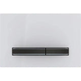 GEBERIT GE Betaetigungspl. Sigma50 2-Mengen schwarzchrom, weiss, square   – 115.671.11.2