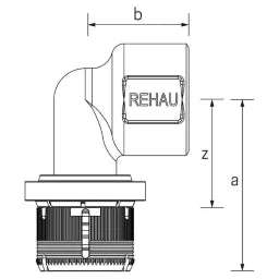 REHAU REHAU Winkelübergang FASTLOC EX+ 25 - Rp 3/4  – 13707251001