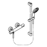 GROHE Grohe THM-Brausebatterie Grohtherm 800 C 34768_1 mit Brausegarnitur 600mm chrom  – 34 768 001