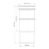 POLOPLAST PO Langmuffe POLO-KAL NG DN 75   – 02333
