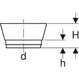 GEBERIT GE PE Schutzstopfen zu Wand- Klosettmuffe d 90 mm 366820   – 366.820.92.1