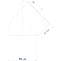 POLOPLAST PO Bogen POLO-KAL XS DN 160/45Grad  – 102162