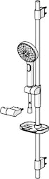 HANSA Hansa Wandstangenset Hansaactivejet 8437 0130 grau/chrom   – 8437 0130